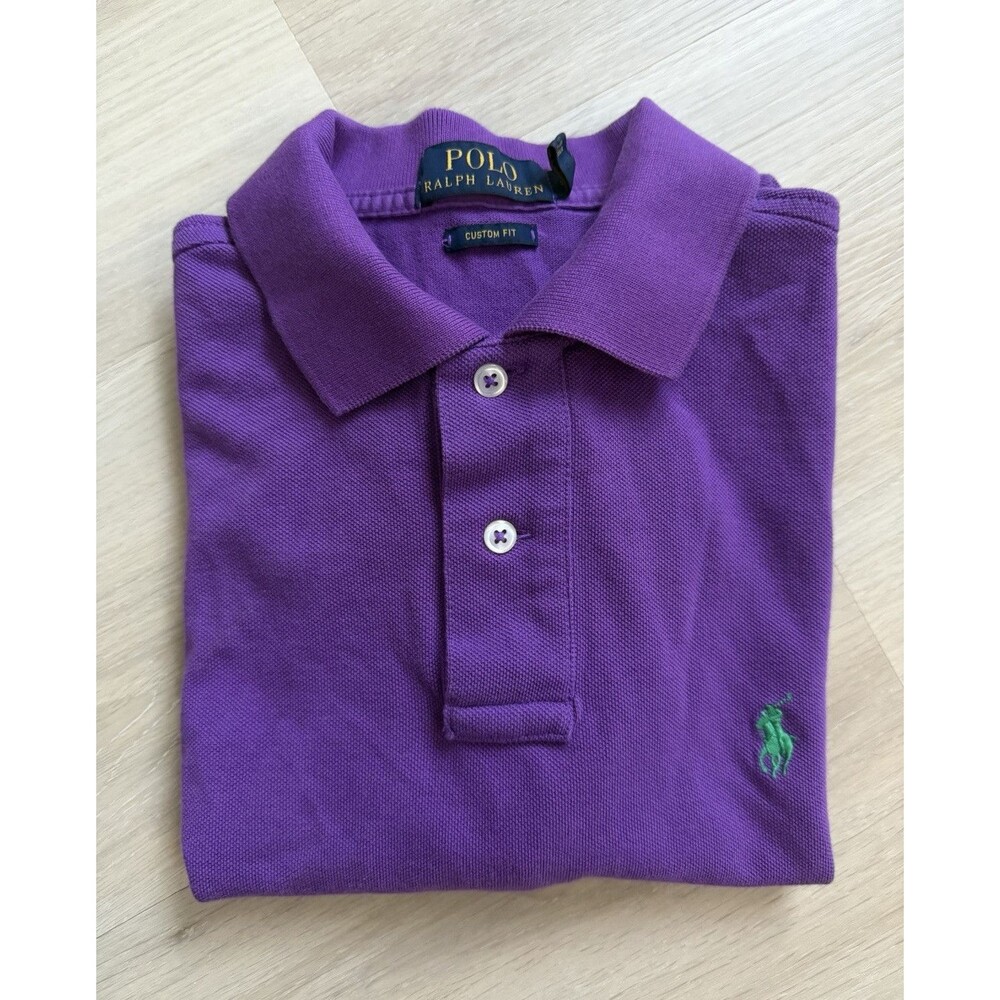 Polo Ralph Lauren Slim Fit Short Sleeve Purple Men S Cotton Piqué Logo Golf